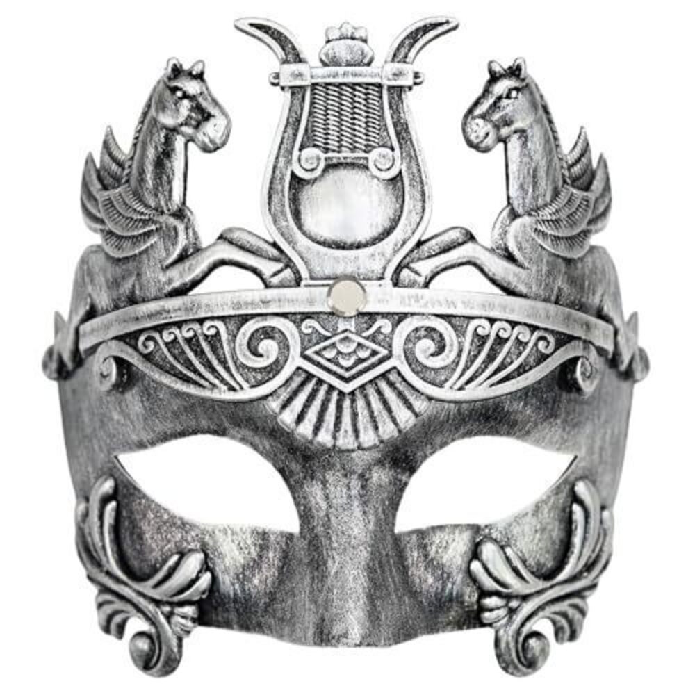 7438 Roman Gladiator Masquerade Mask: Half-Face Adults - Perfect